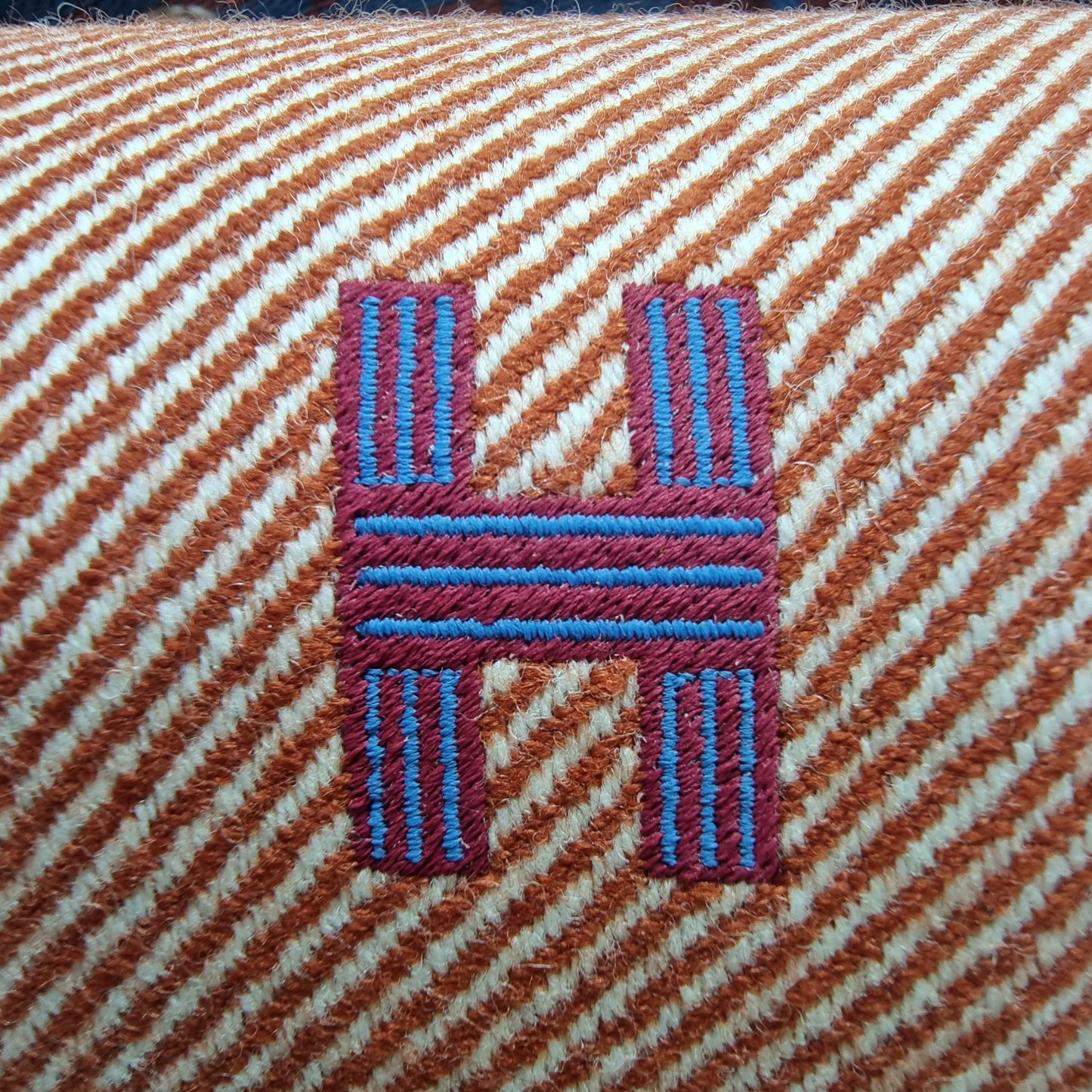 Hermes Bride A Brac H Natte Bicolor Wool Twill Case Small (Tomette)