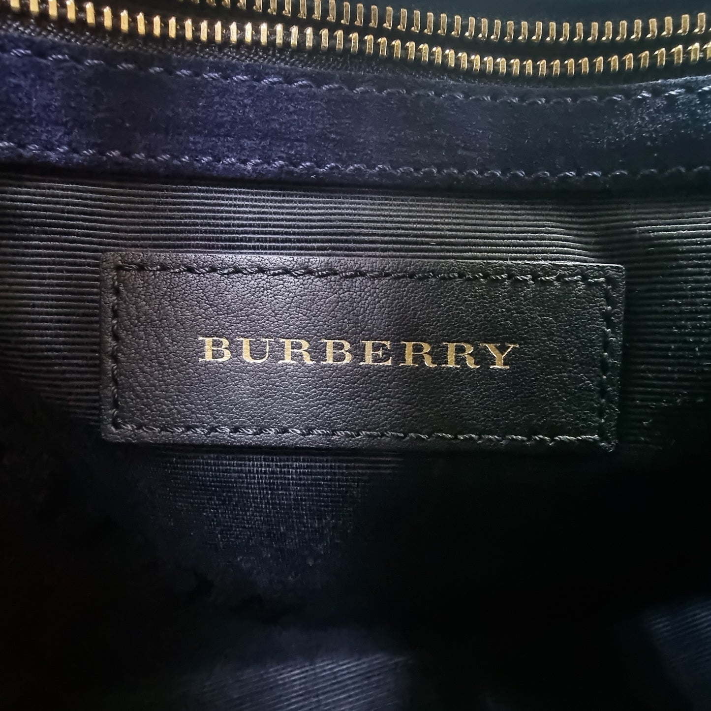 Burberry Mildenhall Leather Sling Bag Ghw (Navy Blue)