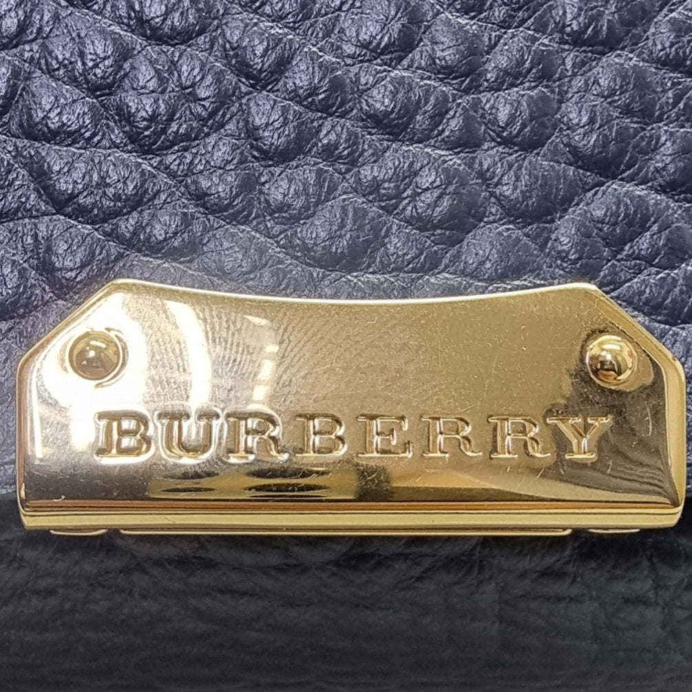 Burberry Mildenhall Leather Sling Bag Ghw (Navy Blue)