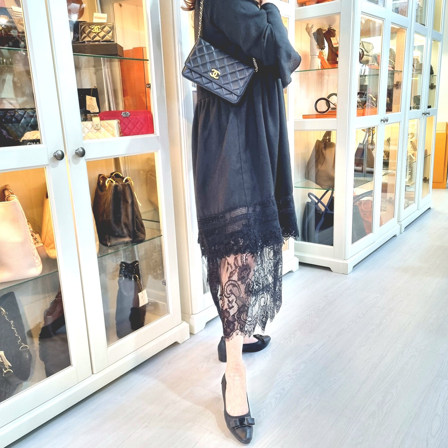 Chanel Wallet On Chain Lambskin Ghw (Black)