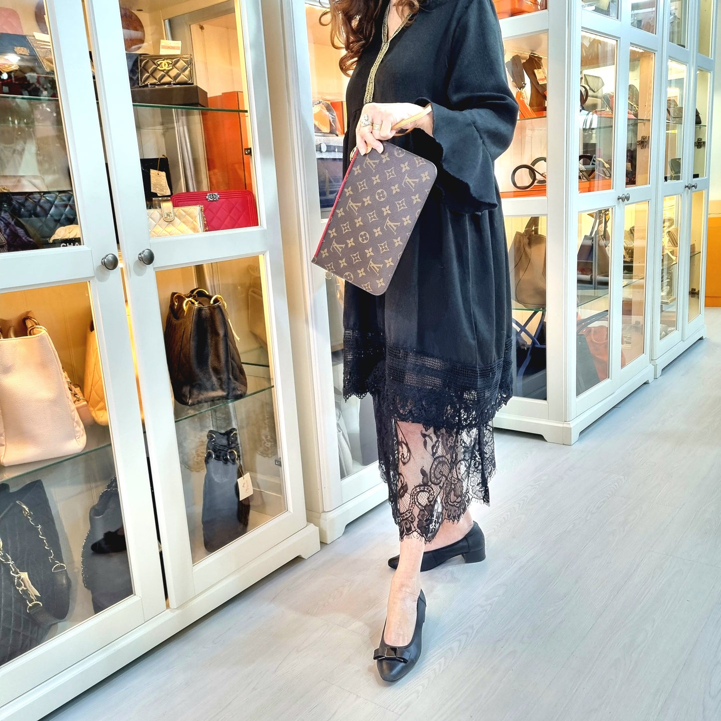 Louis Vuitton Neverfull Pochette Monogram Ghw