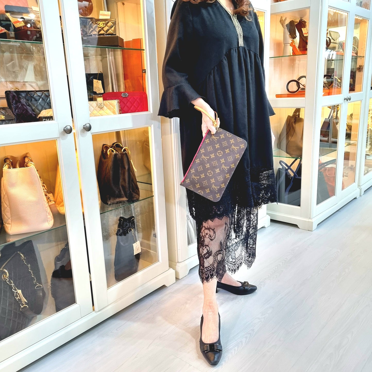 Louis Vuitton Neverfull Pochette Monogram Ghw