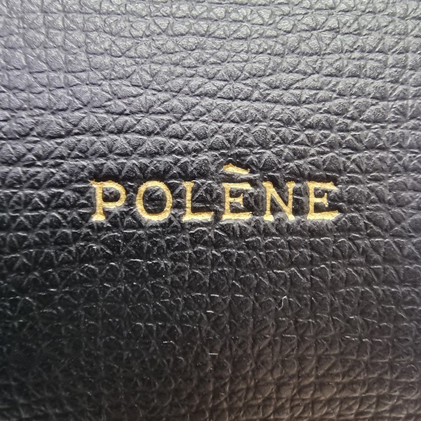 Polene Numero Un Nano Leather Tote Ghw (Black)