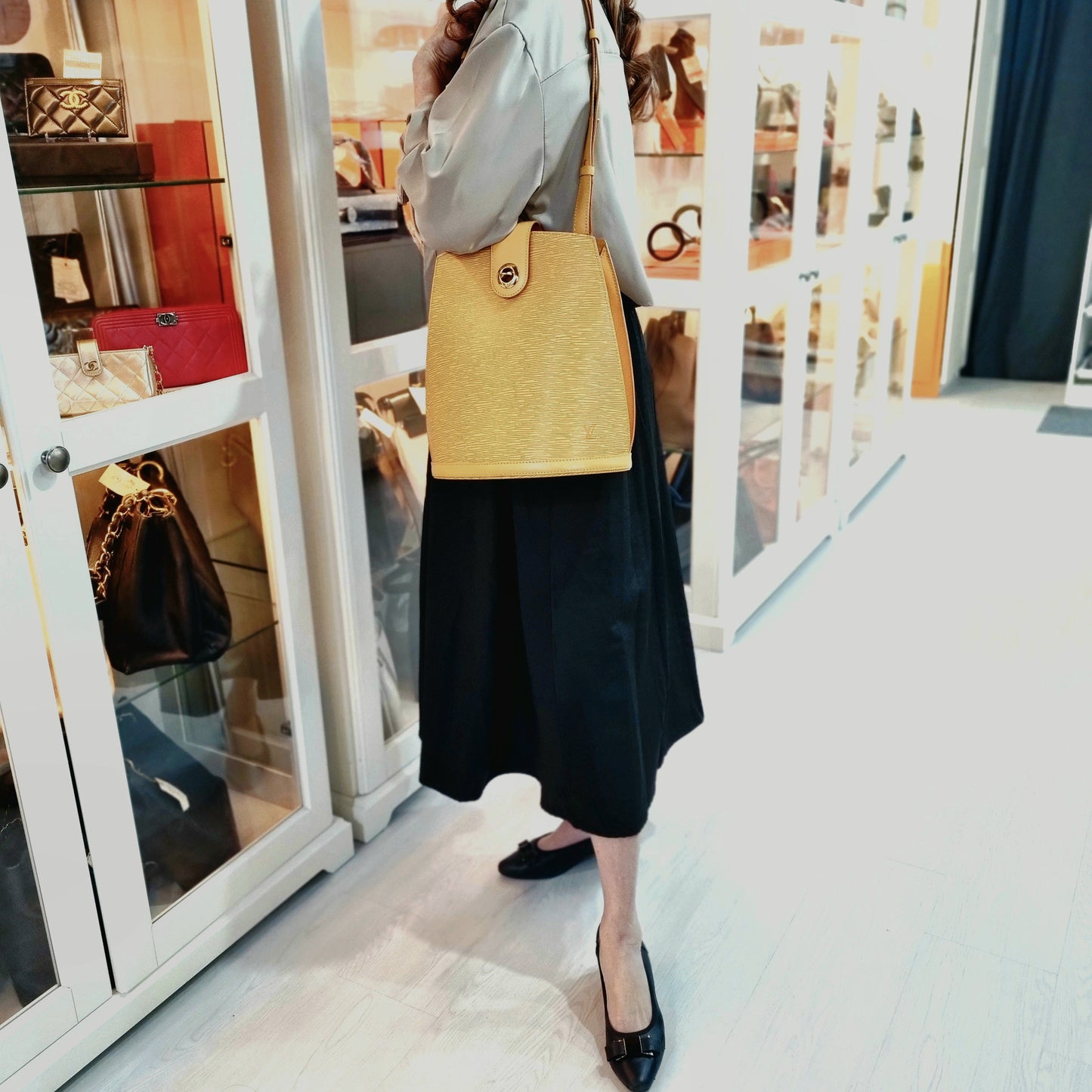 Louis Vuitton Cluny Epi Yellow Ghw