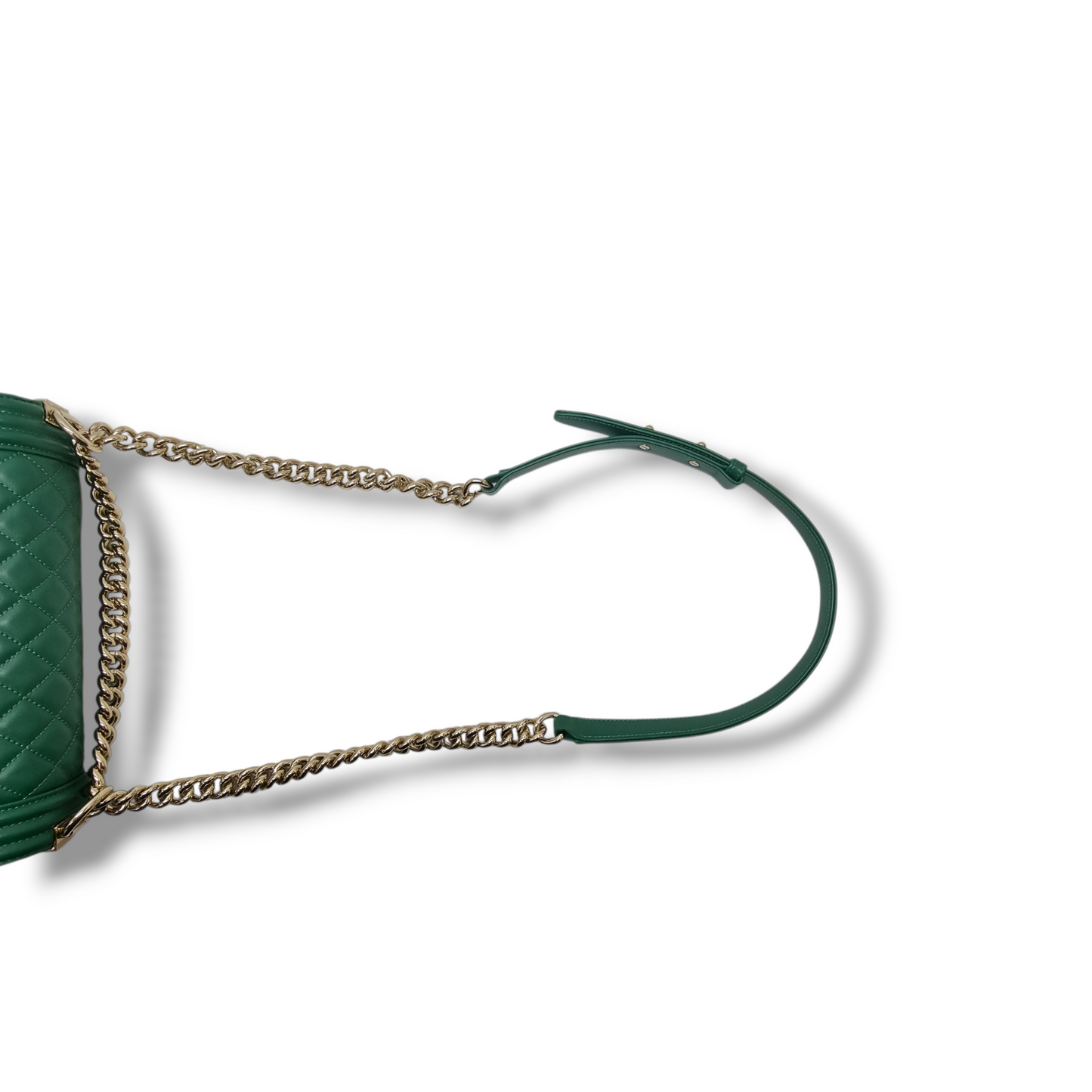 Chanel Boy Medium Lambskin Ghw (Green)