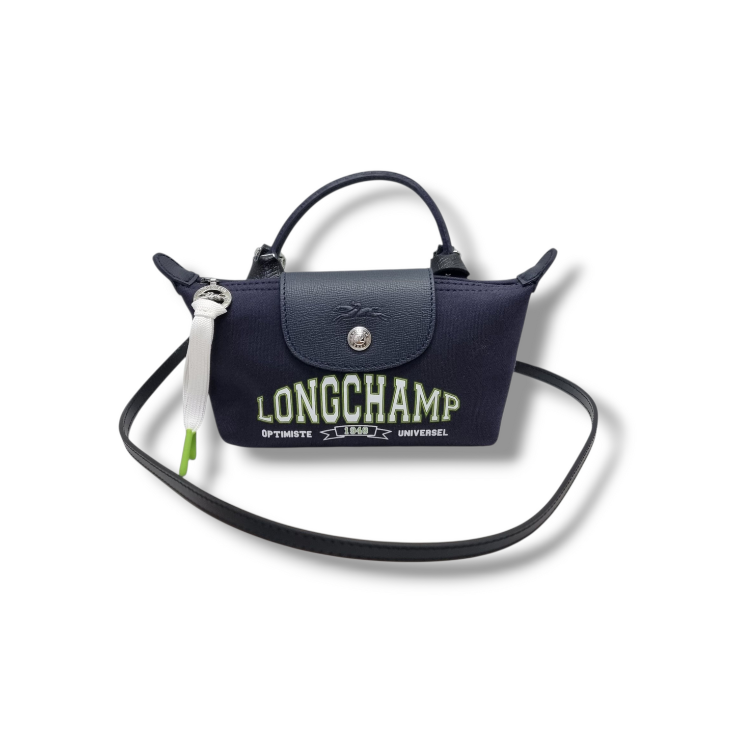 Longchamp Le Pliage Universel Cotton Jersey Pouch W/Handle Shw (Marine/Blue)