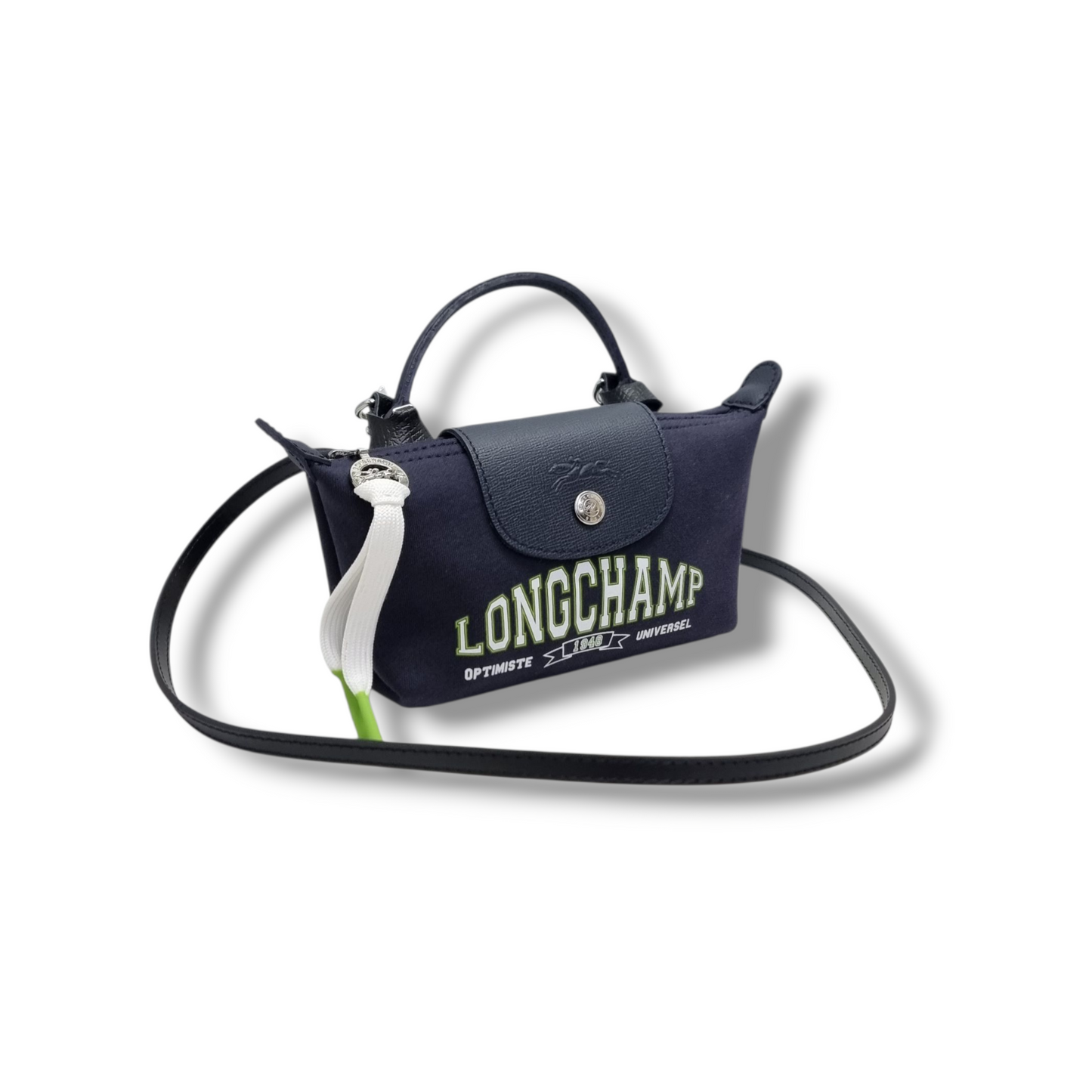 Longchamp Le Pliage Universel Cotton Jersey Pouch W/Handle Shw (Marine/Blue)