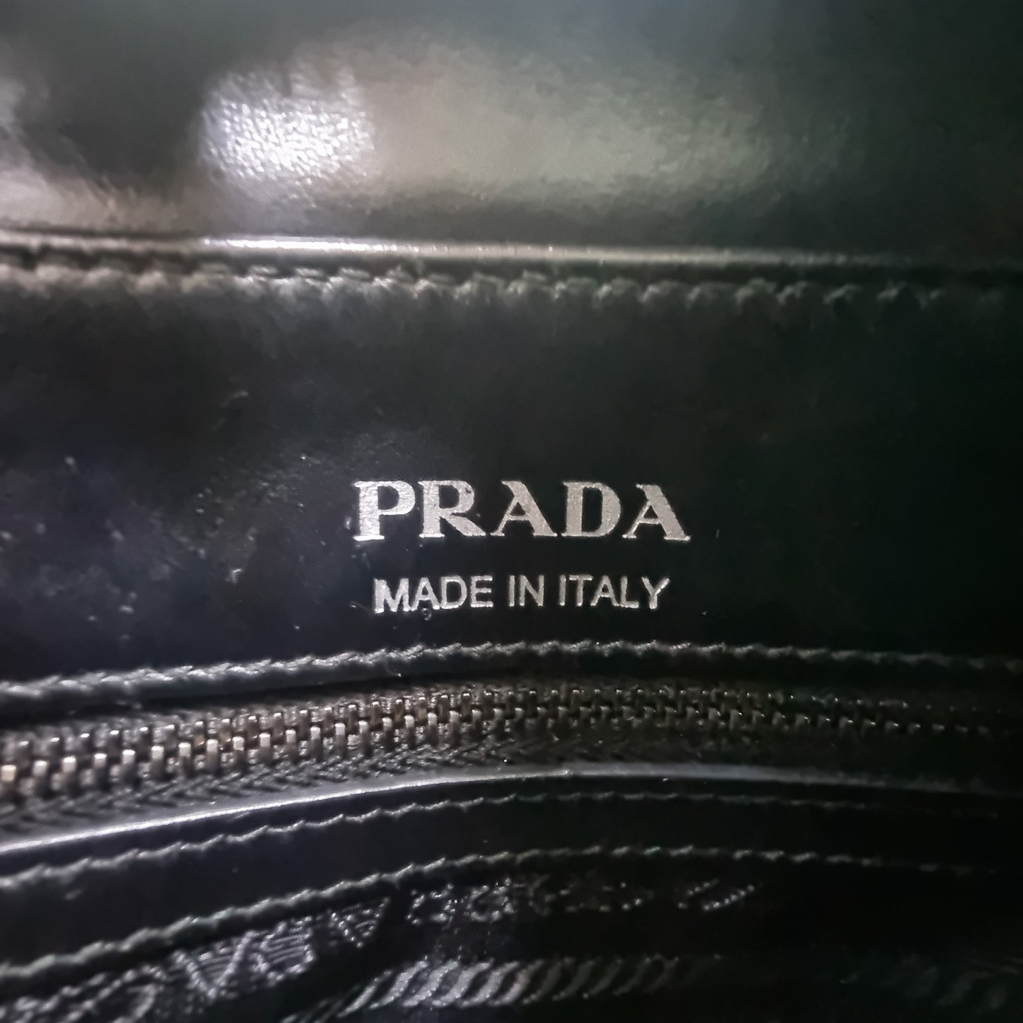 Prada Diagramme Soft Calfskin Camera Bag Bhw (Black)