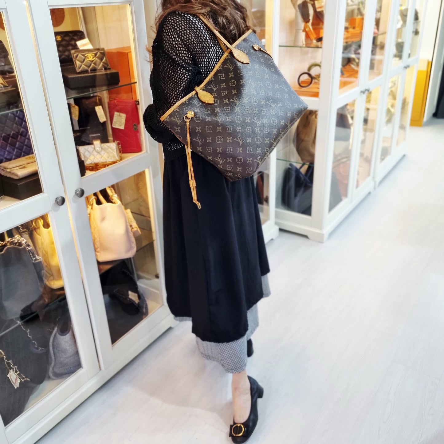 Louis Vuitton Neverfull MM Monogram Ghw