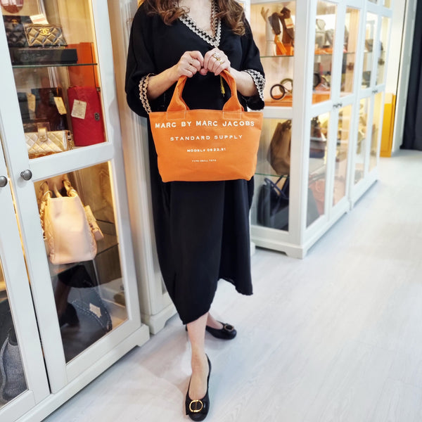Marc Jacobs Canvas Tote Ghw (Orange)