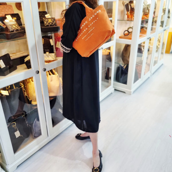 Marc Jacobs Canvas Tote Ghw (Orange)
