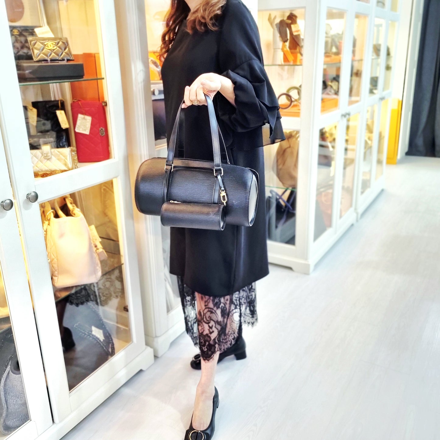 Louis Vuitton Soufflot Epi Leather With Trousse Case Ghw (Black)