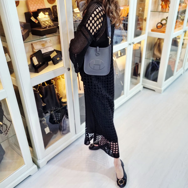 Hermes Evelyne 16 Amazone Taurillon Clemence Leather in Gris Misty Ghw