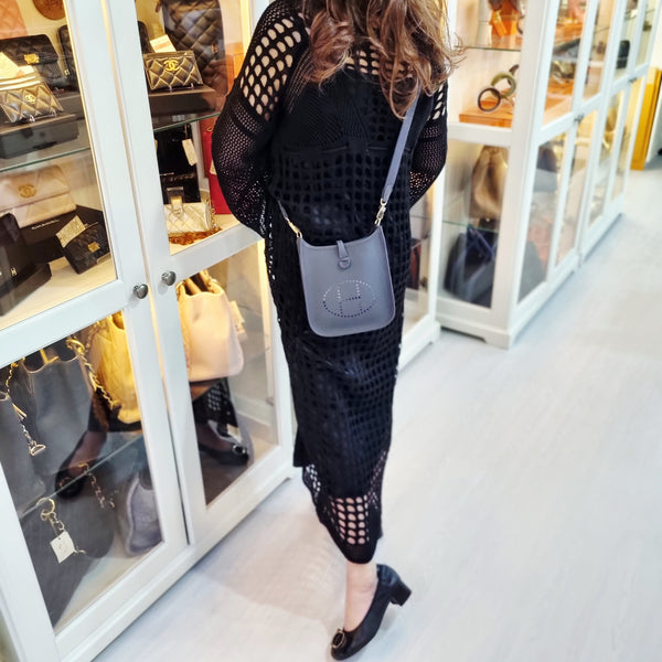 Hermes Evelyne 16 Amazone Taurillon Clemence Leather in Gris Misty Ghw