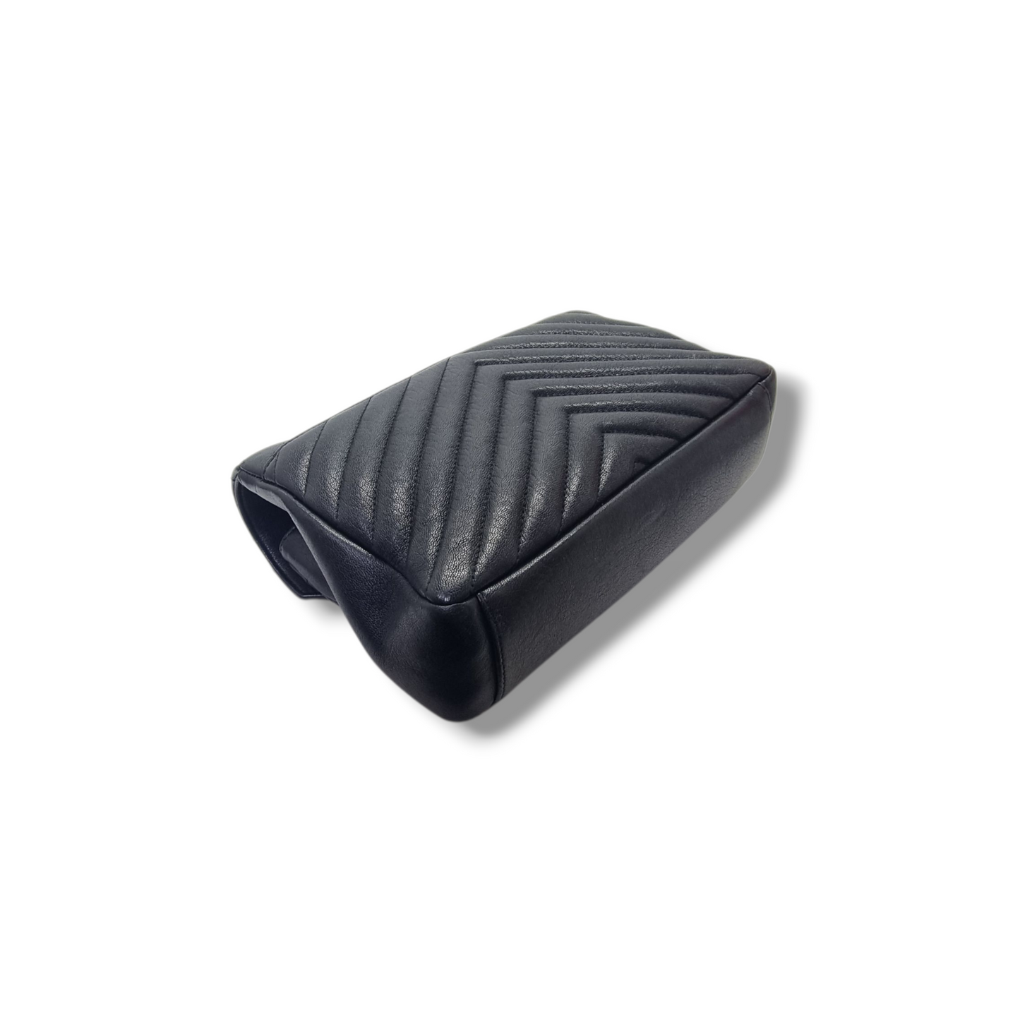 YSL College Medium Quilted Leather Tote Bag Ghw (Black)