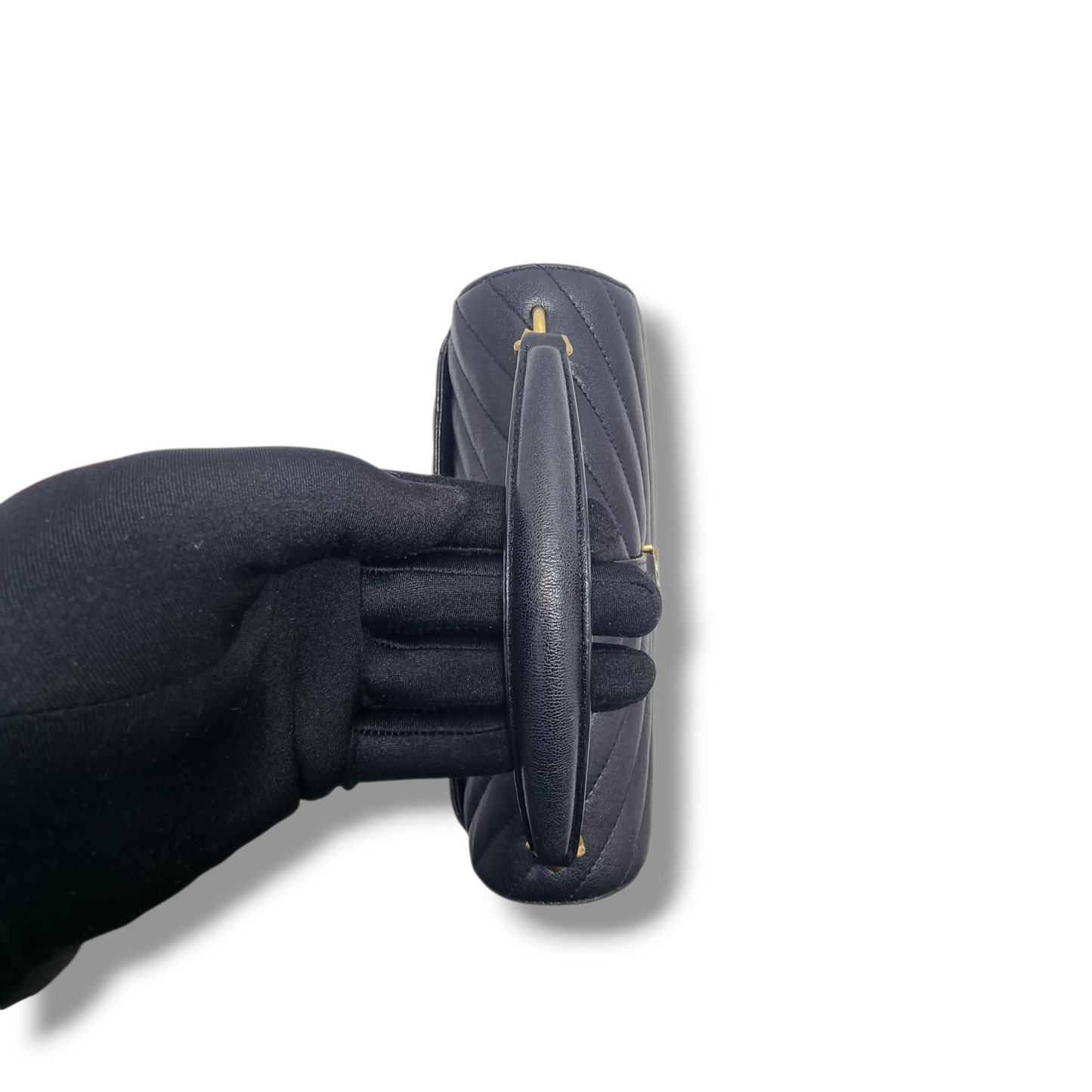 YSL College Medium Quilted Leather Tote Bag Ghw (Black)