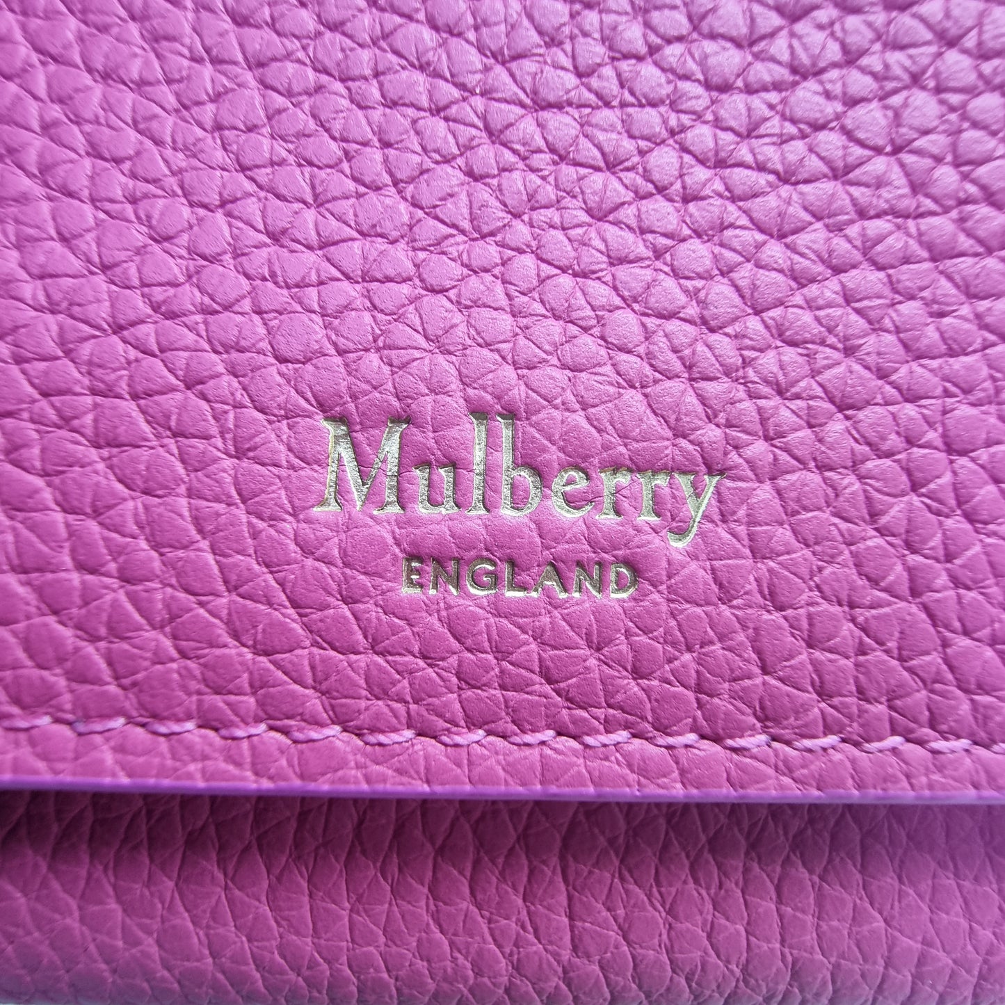 Mulberry Continental Key Pouch Leather Ghw (Pink)