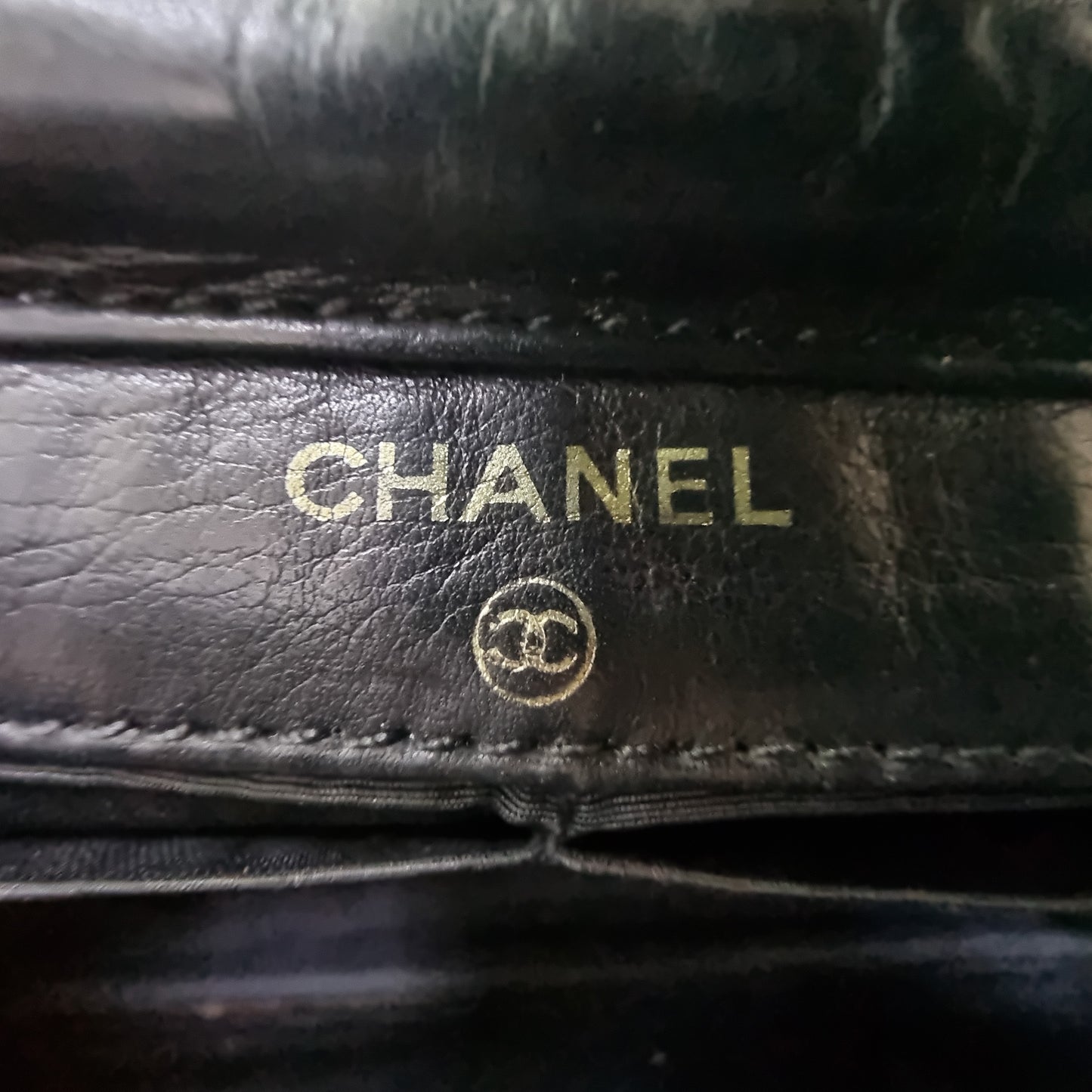 Chanel Vintage Wallet On Chain Caviar Ghw (Black)