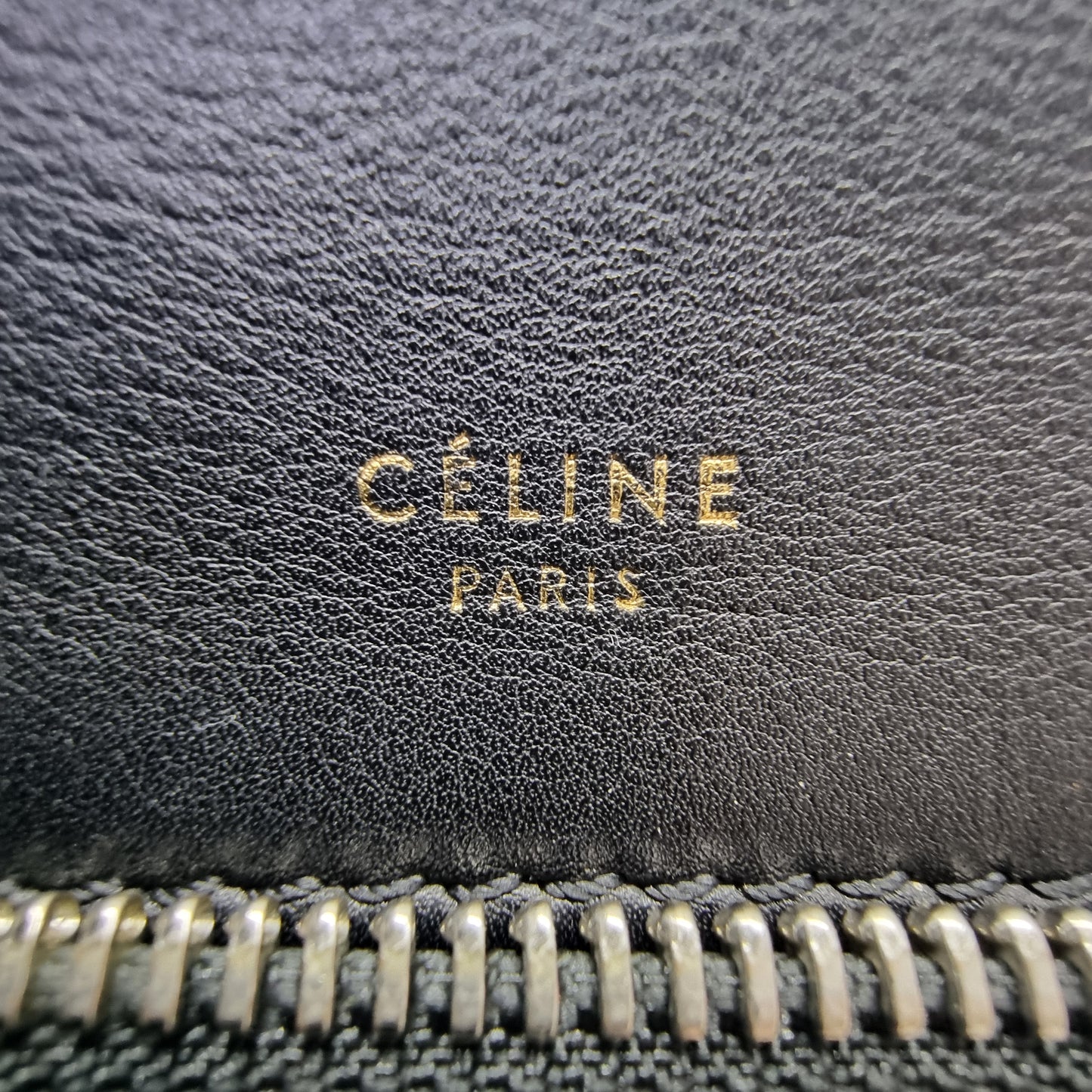 Celine Python Leather Edge Large Shoulder Bag Shw (Black)