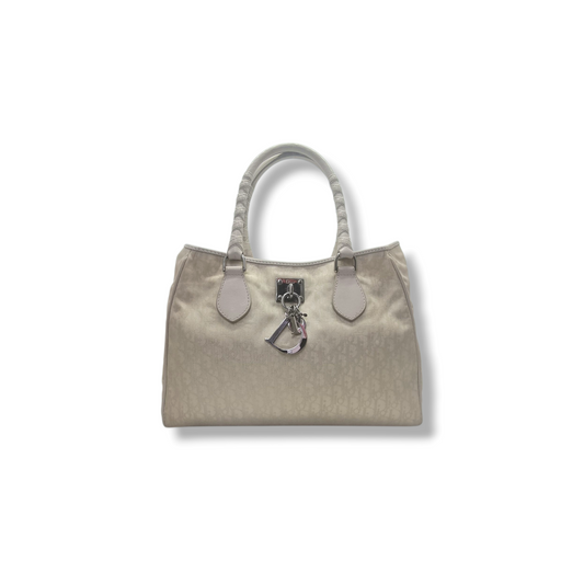 Christian Dior Diorissimo Trotter Nylon Shoulder Bag Shw (Cream)