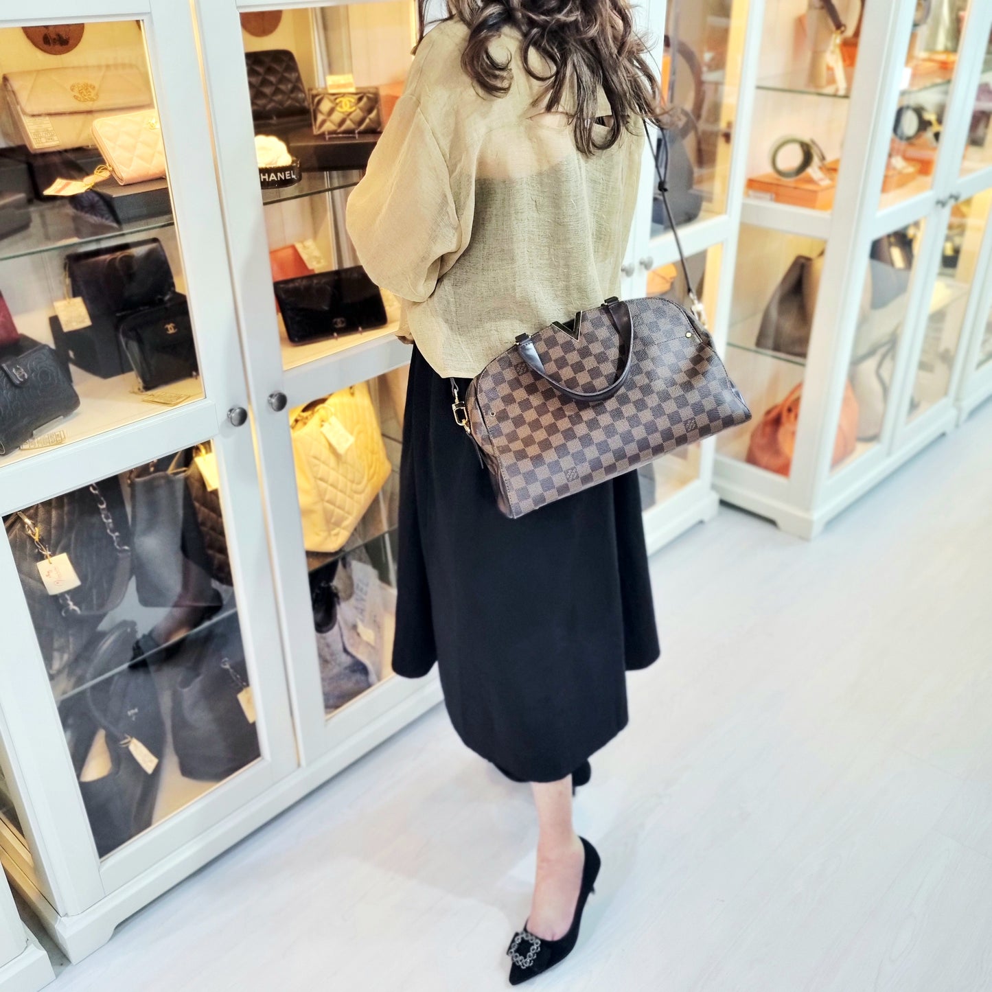 Louis Vuitton Kensington Bowling Bag Damier Ebene Ghw