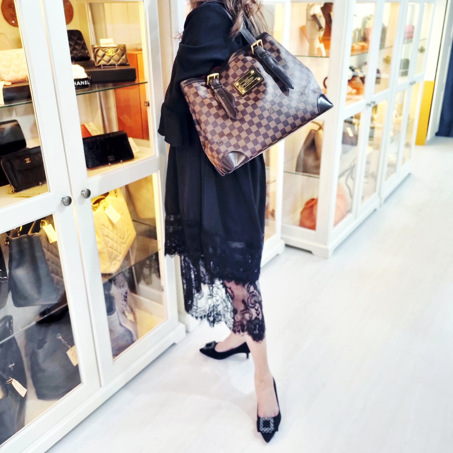 Louis Vuitton Hampstead MM Damier Ebene Ghw