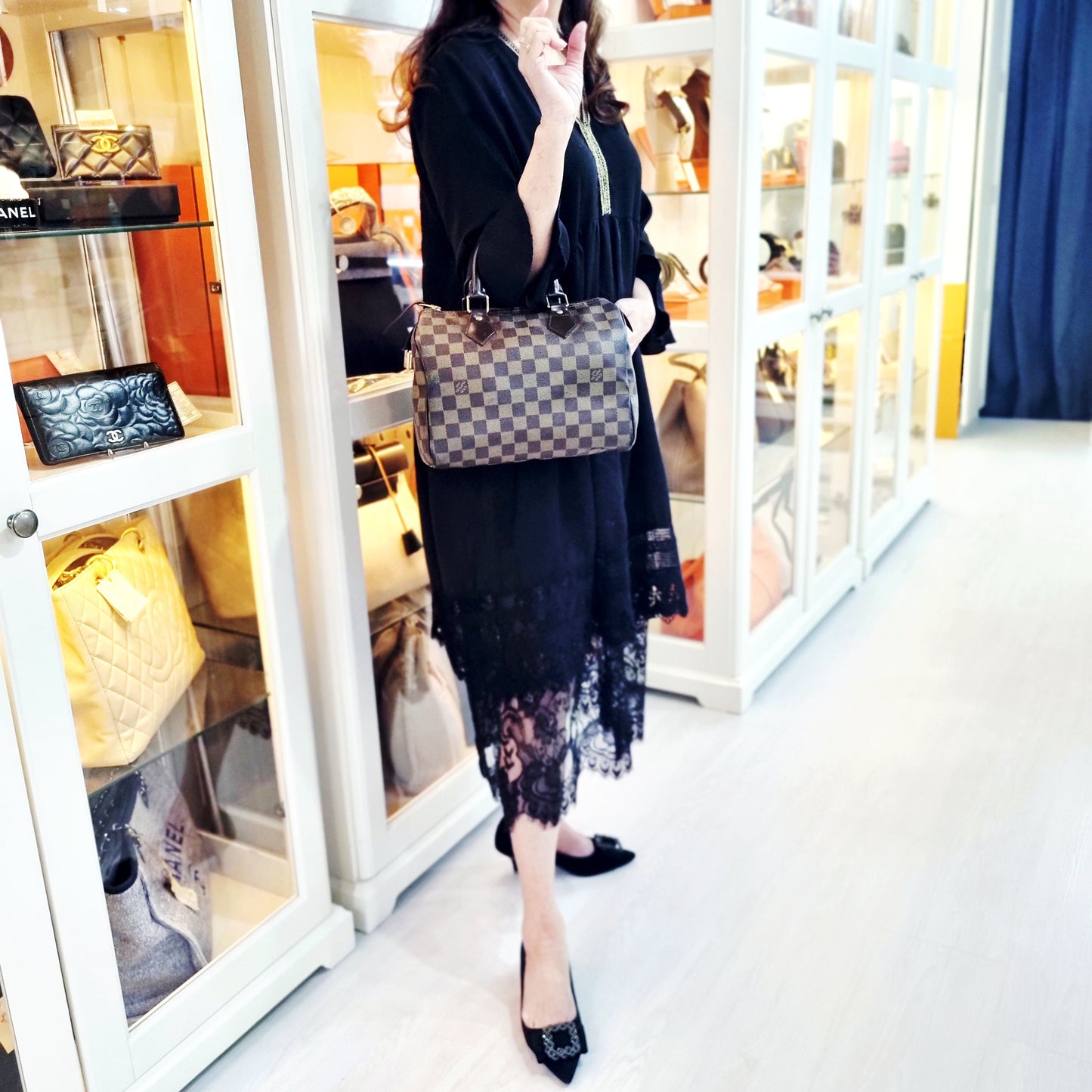 Louis Vuitton Speedy 25 Damier Ebene Ghw