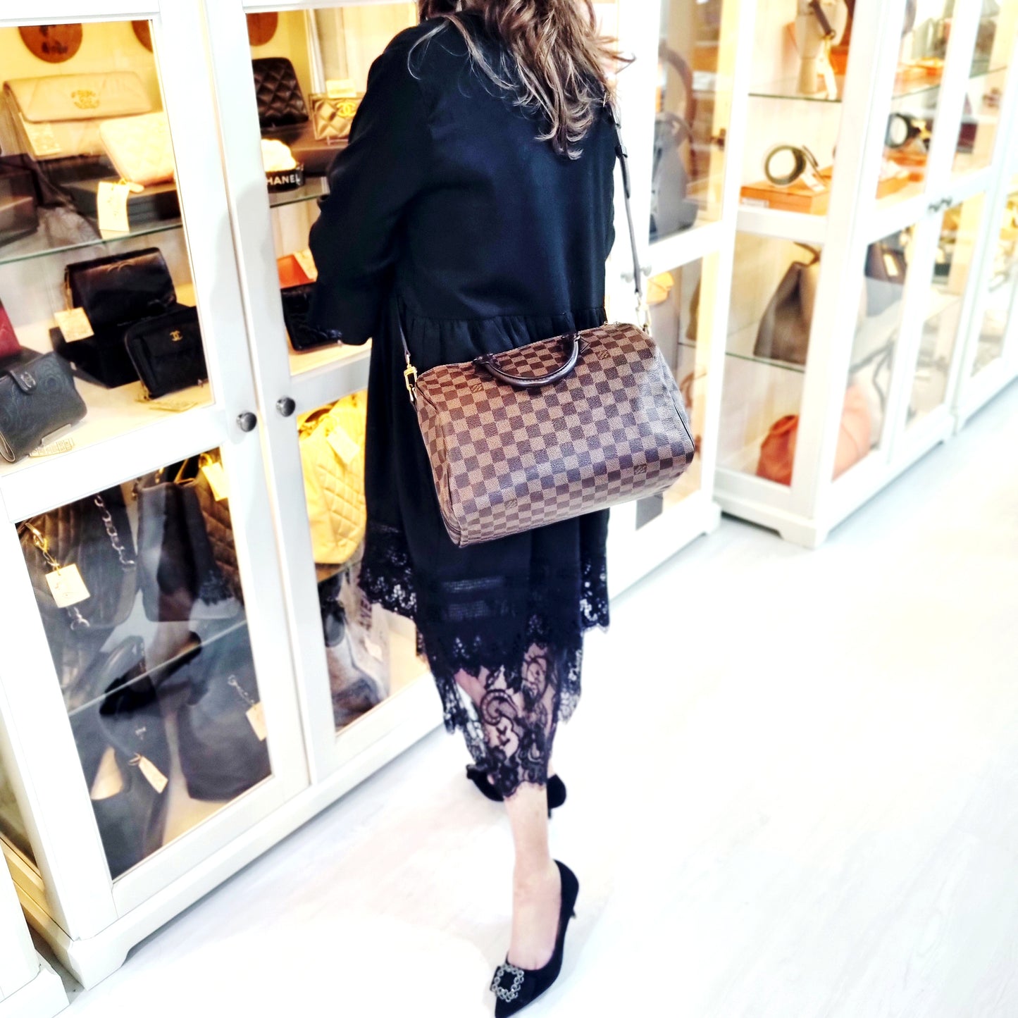 Louis Vuitton Speedy 30B Damier Ebene Ghw