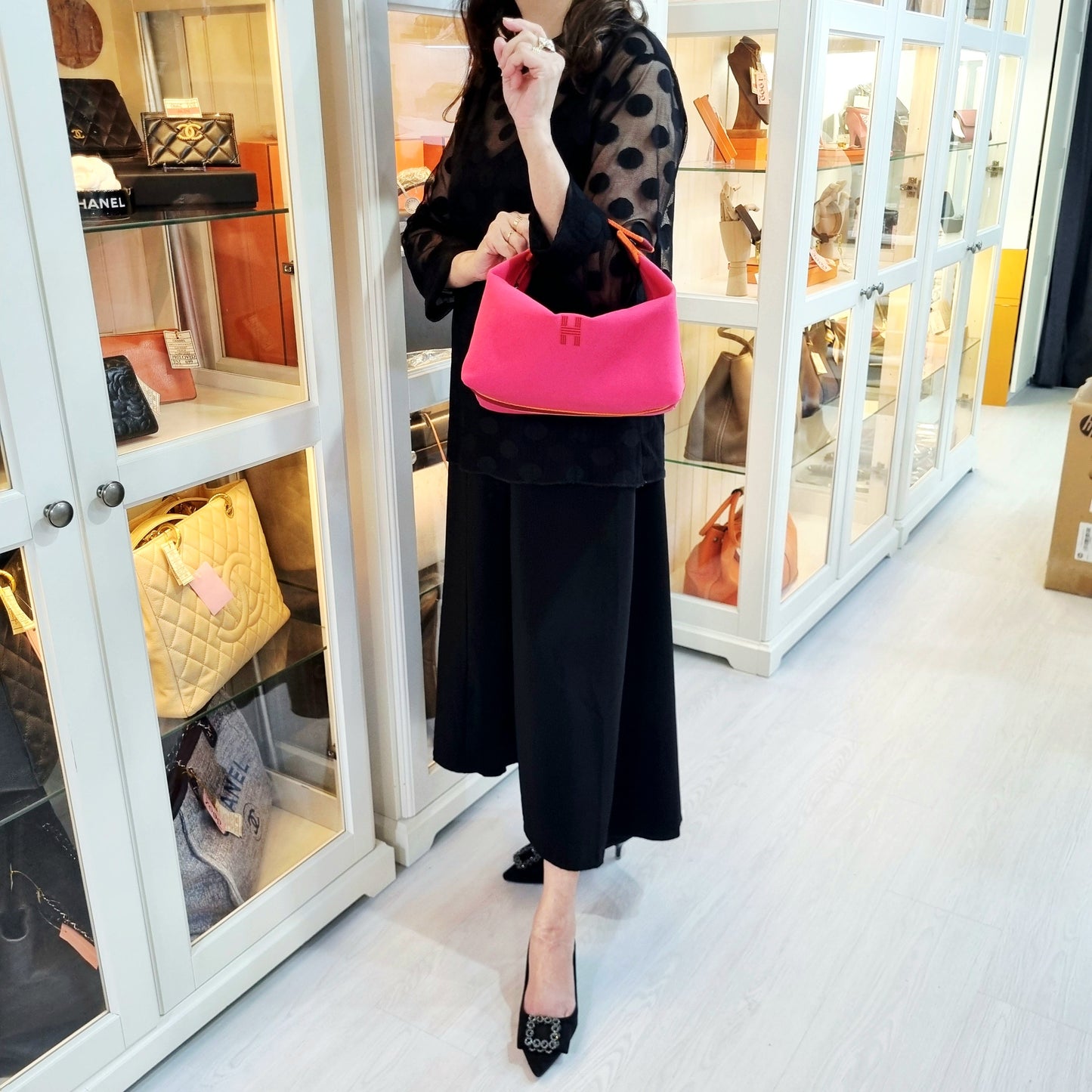 Hermes Bride A Brac Canvas Case Large Shw (Pink)