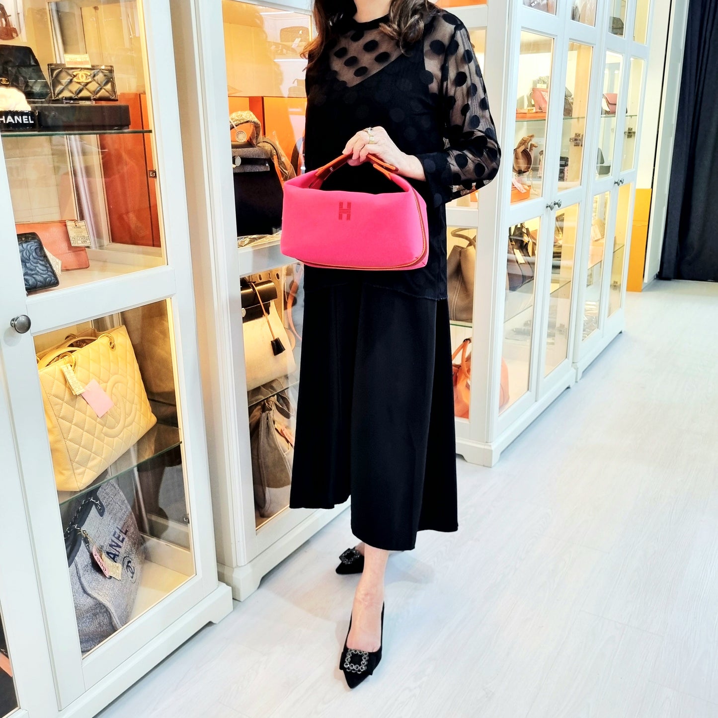 Hermes Bride A Brac Canvas Case Large Shw (Pink)