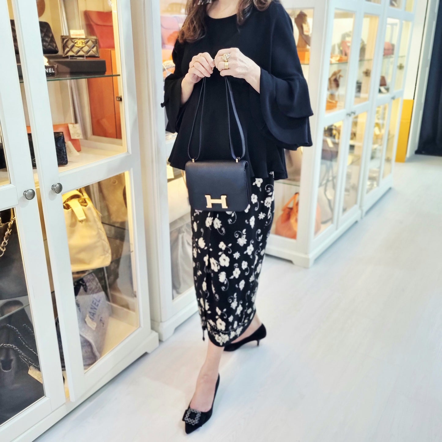 Hermes Constance 18 Epsom Leather Ghw (Black)