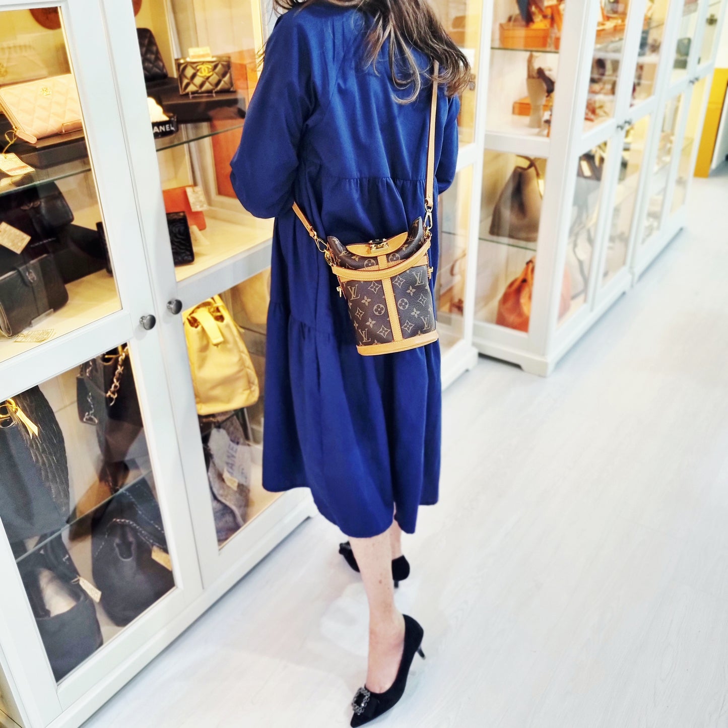 Louis Vuitton Duffle Bucket Bag Monogram Ghw