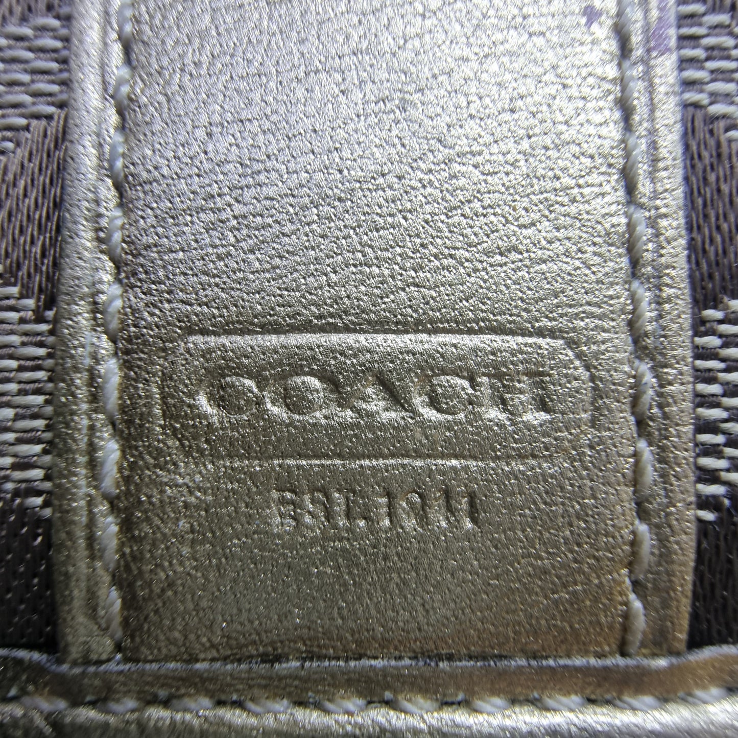 Coach Card Holder Canvas (Gold)