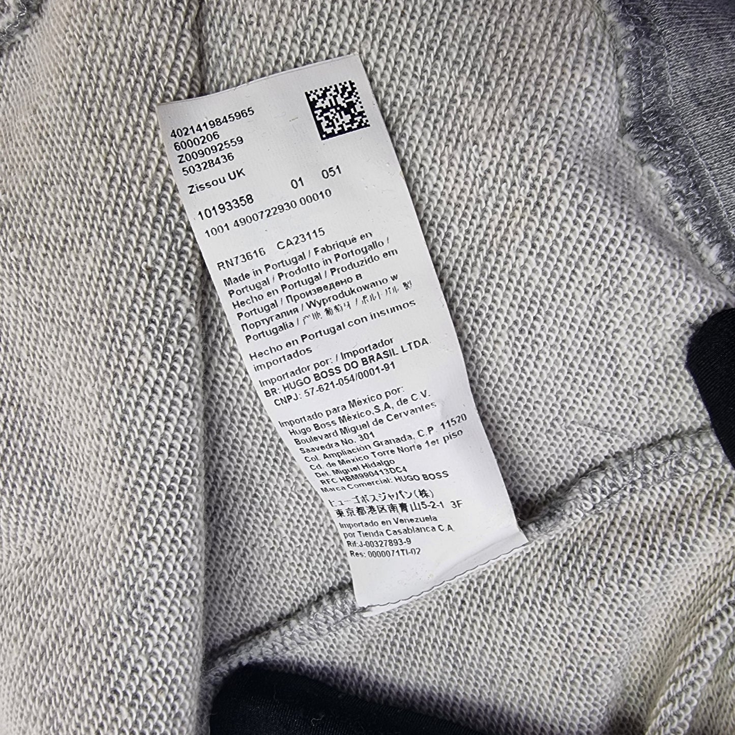 Hugo Boss Sweater Zip Neck Knitted Cotton (Grey)