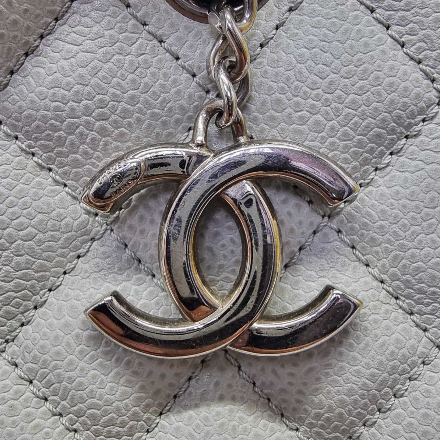 Chanel Mademoiselle Quilted Leather Bowler Bag Shw (Light Sky Blue)