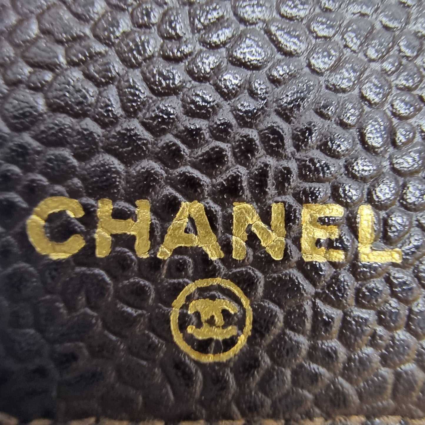 Chanel Vintage Timeless Agenda Cover Grain Leather Ghw (Dark Brown)