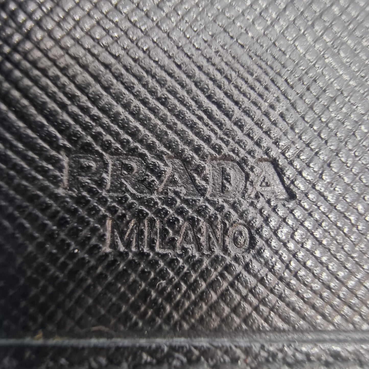 Prada Leather Wallet Cheque Holder (Black)