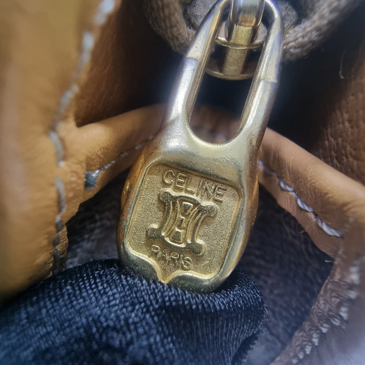 Celine Macadam Canvas Clutch Ghw (Brown)