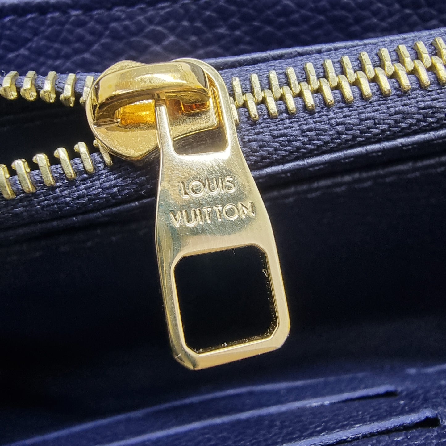 Louis Vuitton Sarah Wallet Monogram Empriente Ghw (Navy Blue)