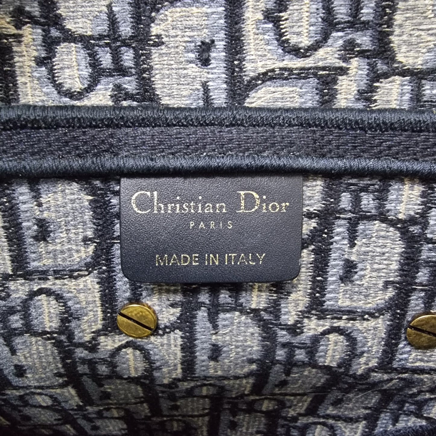 Christian Dior Saddle Dior Embroidered Oblique Canvas Medium Ghw (Jacquard Blue)