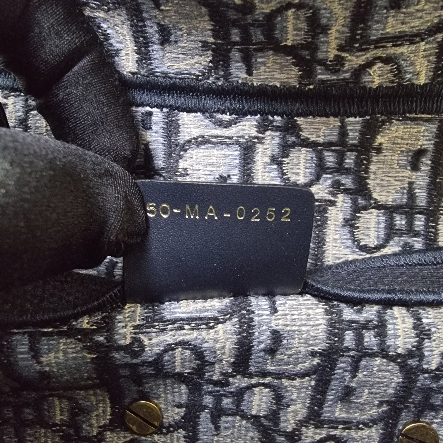 Christian Dior Saddle Dior Embroidered Oblique Canvas Medium Ghw (Jacquard Blue)