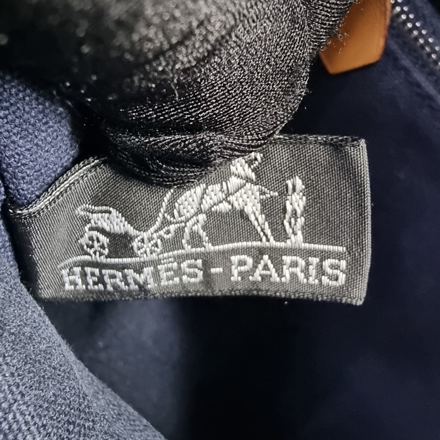 Hermes Fourre Tout PM Canvas Top Handle Shw (Navy Blue)