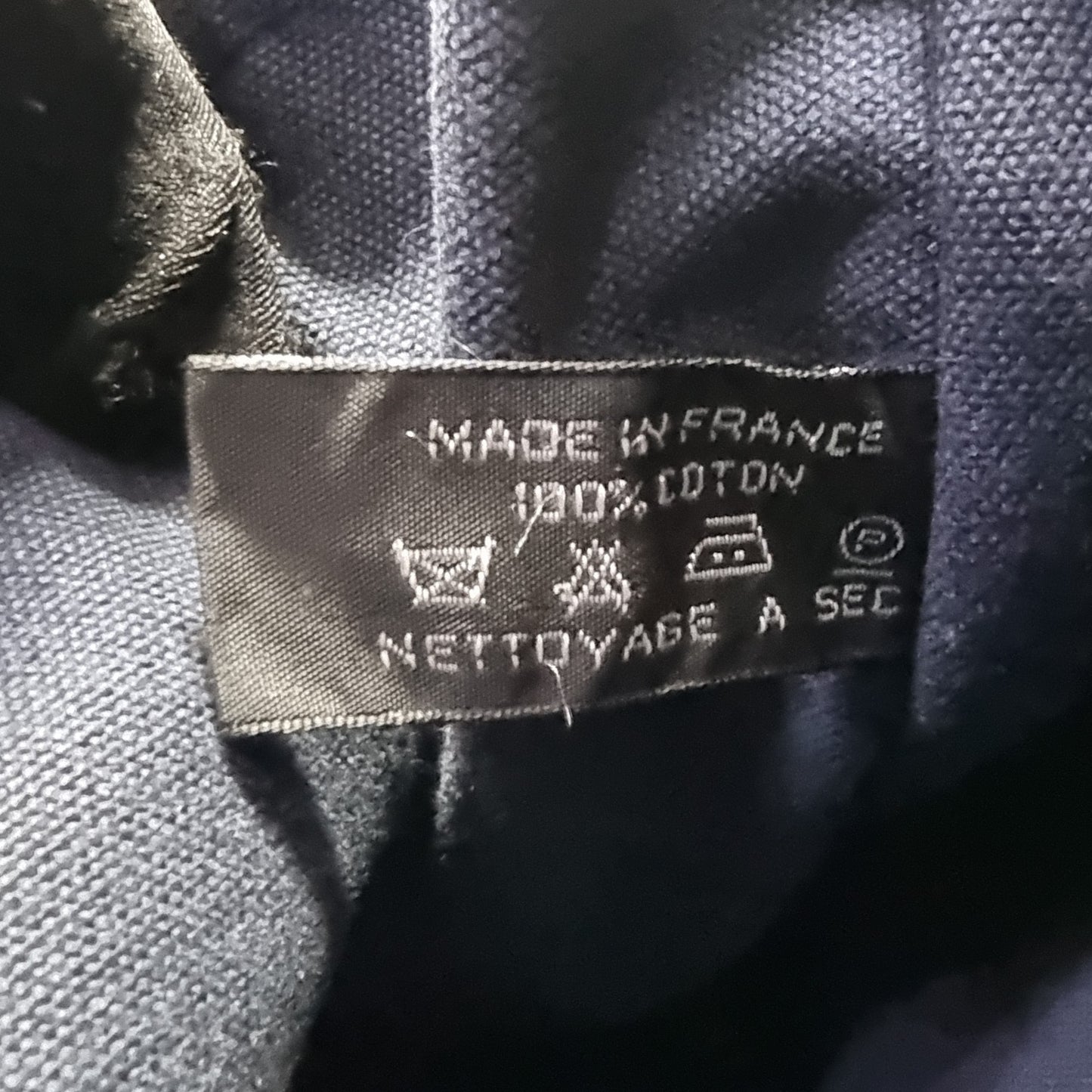 Hermes Fourre Tout PM Canvas Top Handle Shw (Navy Blue)