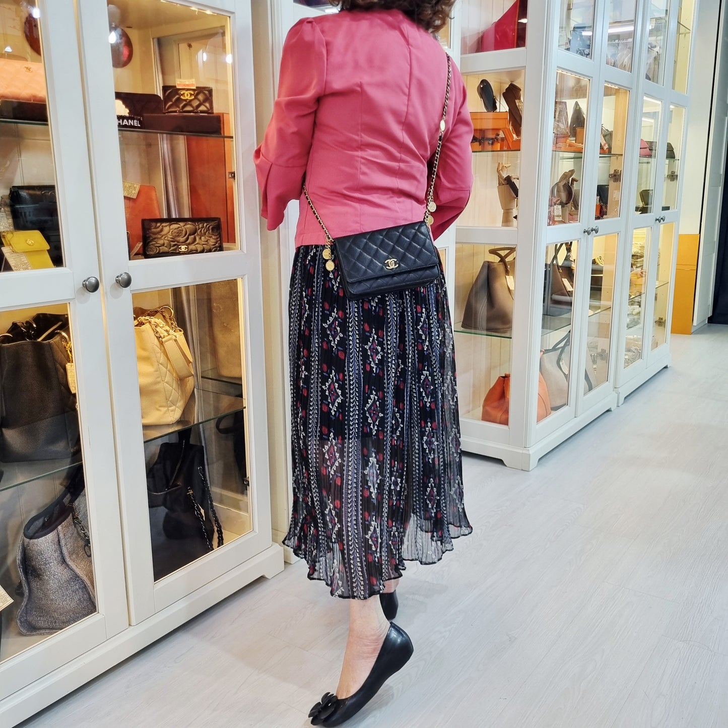 Chanel Wallet On Chain Gold Coin Twist Your Buttons Caviar Ghw (Black)