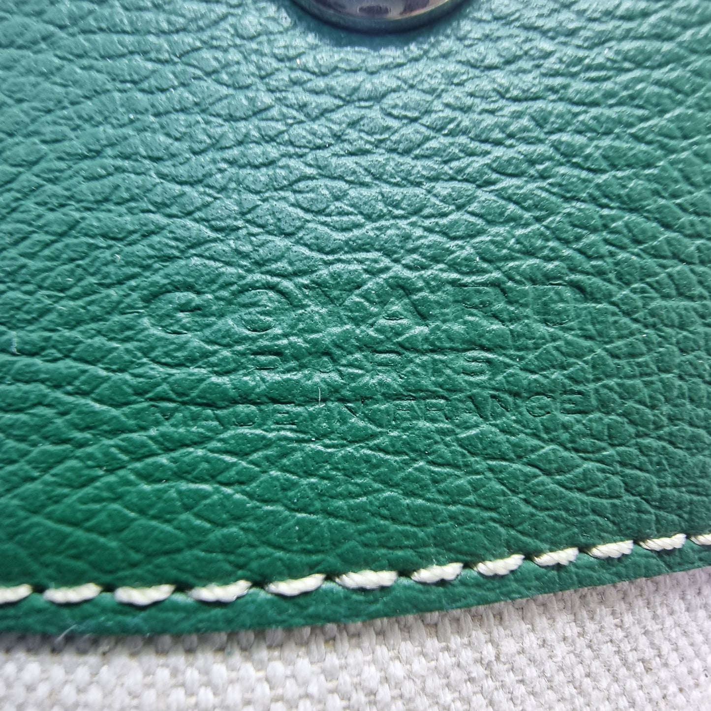 Goyard Boheme Goyardine Canvas & Chevroches Calfskin Hobo Bag Phw (Green)