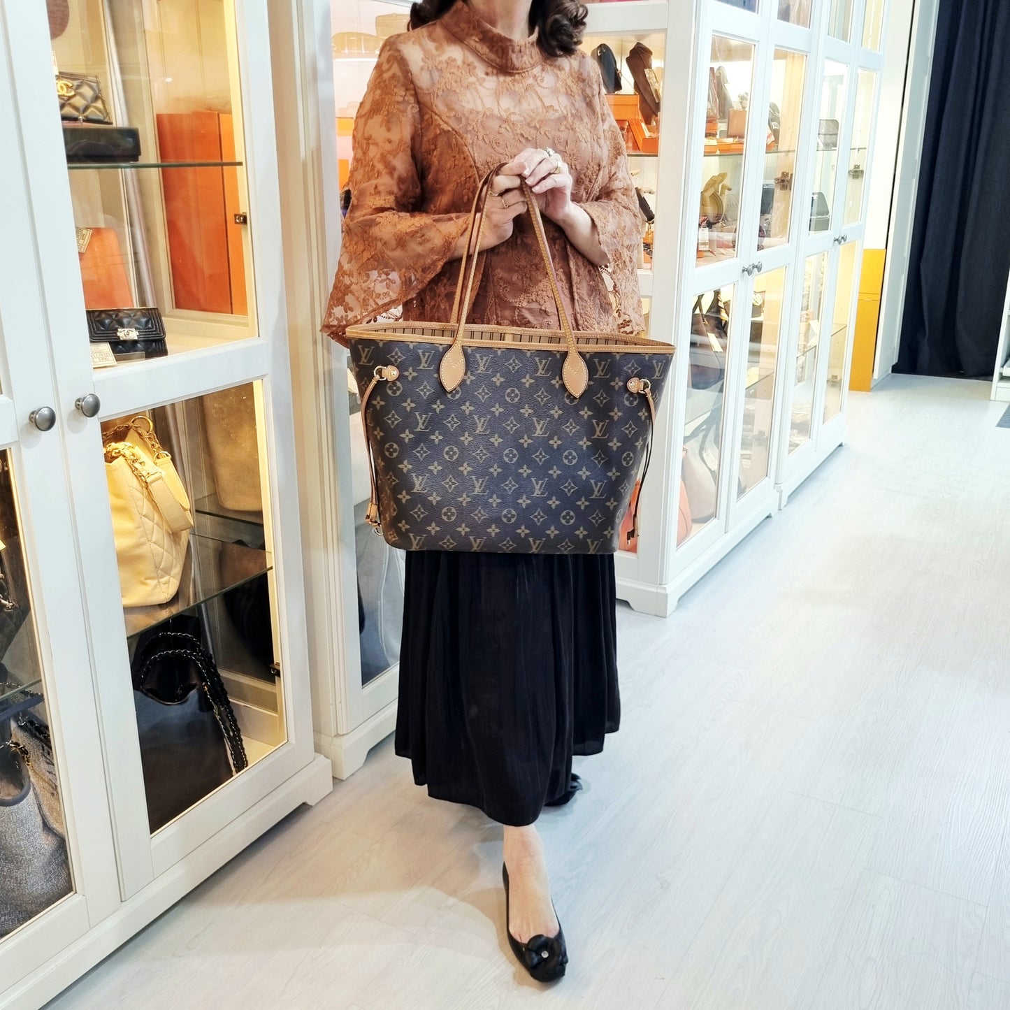 Louis Vuitton Neverfull MM Monogram Ghw