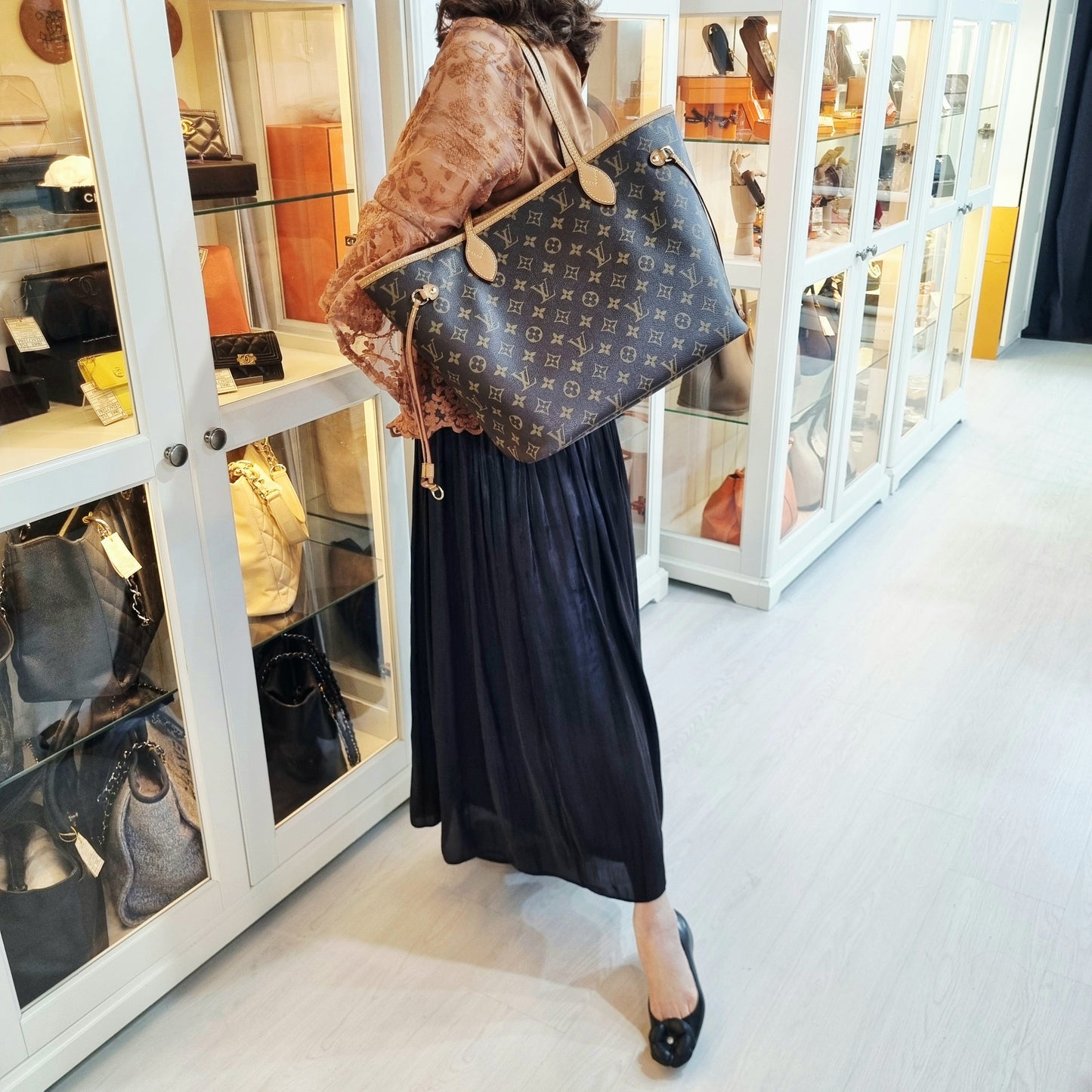 Louis Vuitton Neverfull MM Monogram Ghw