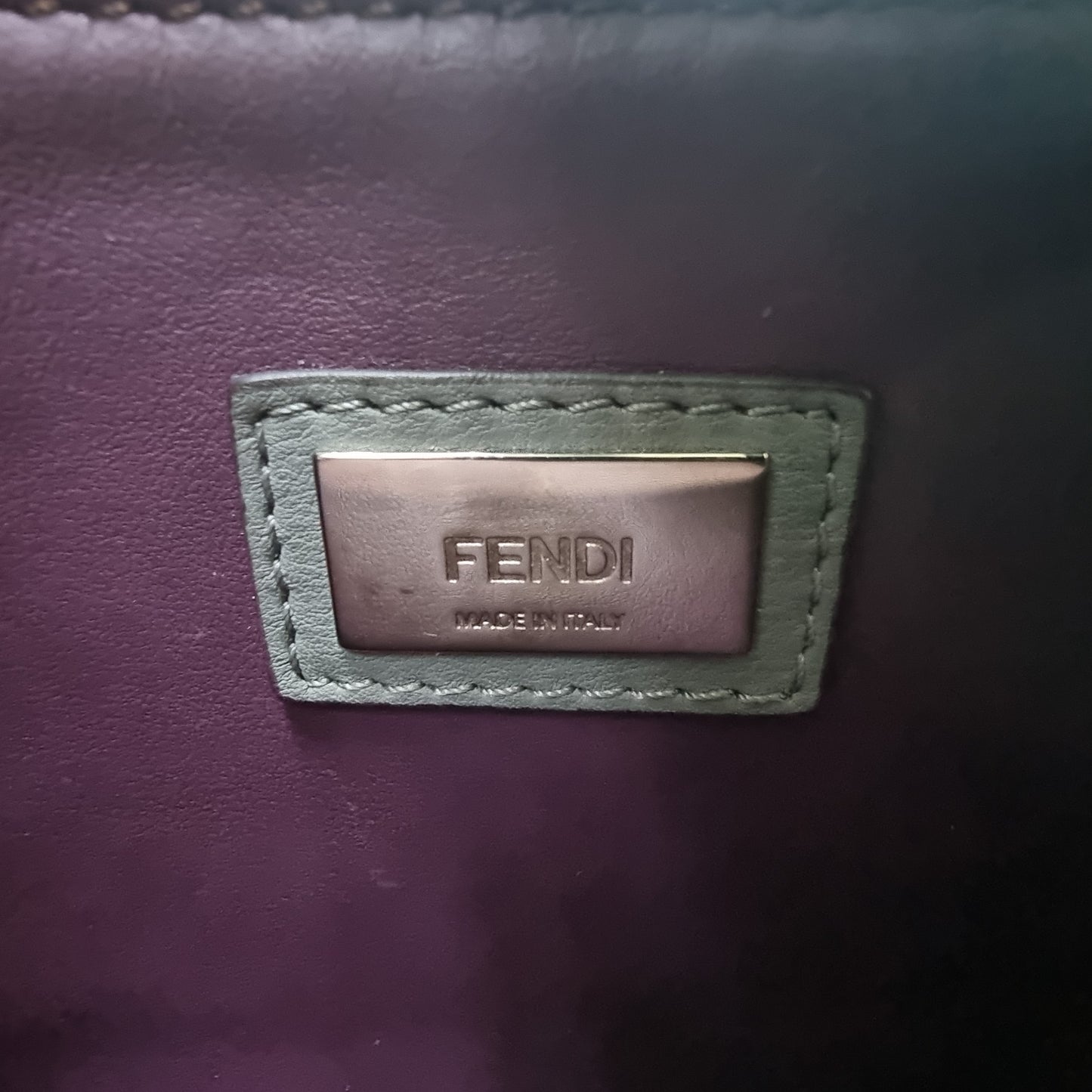 Fendi Petit 2 Jours Leather Tote Bag Shw (Grey)