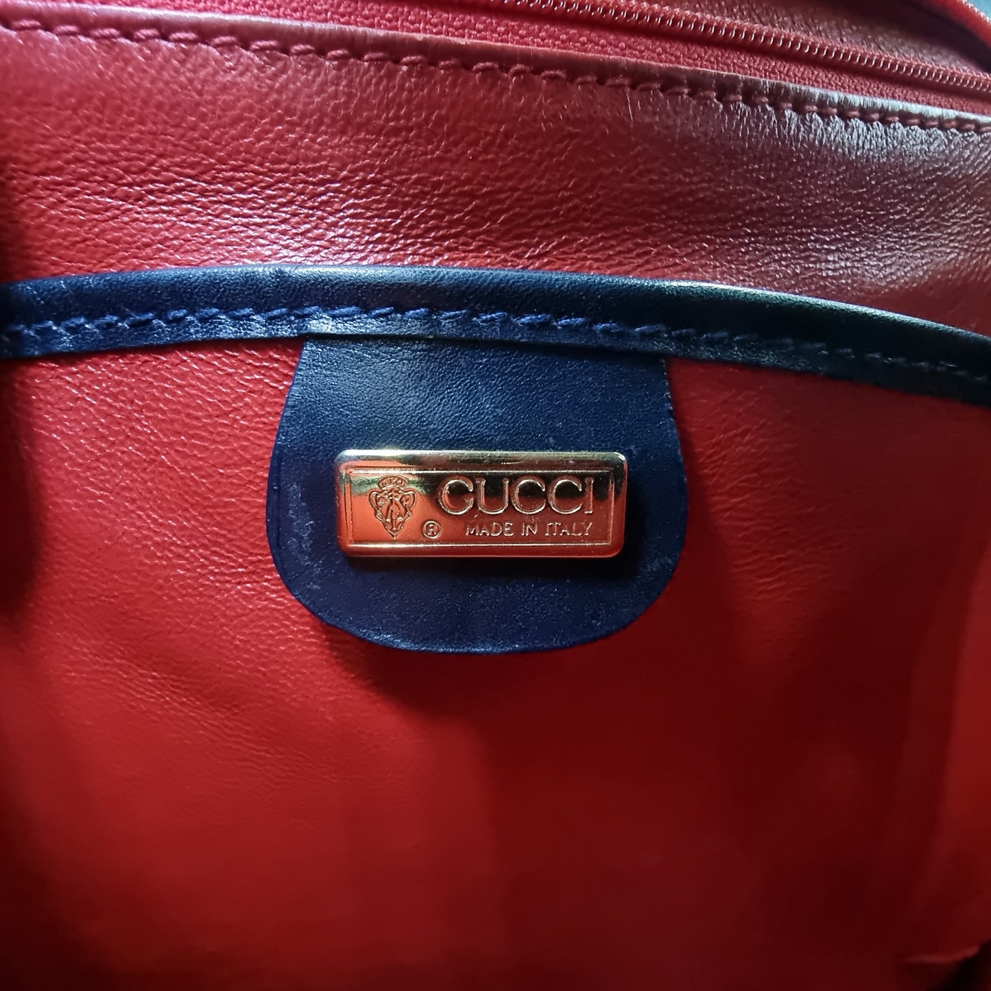 Gucci Vintage Lady Lock Tote Bag Ghw ( Black)