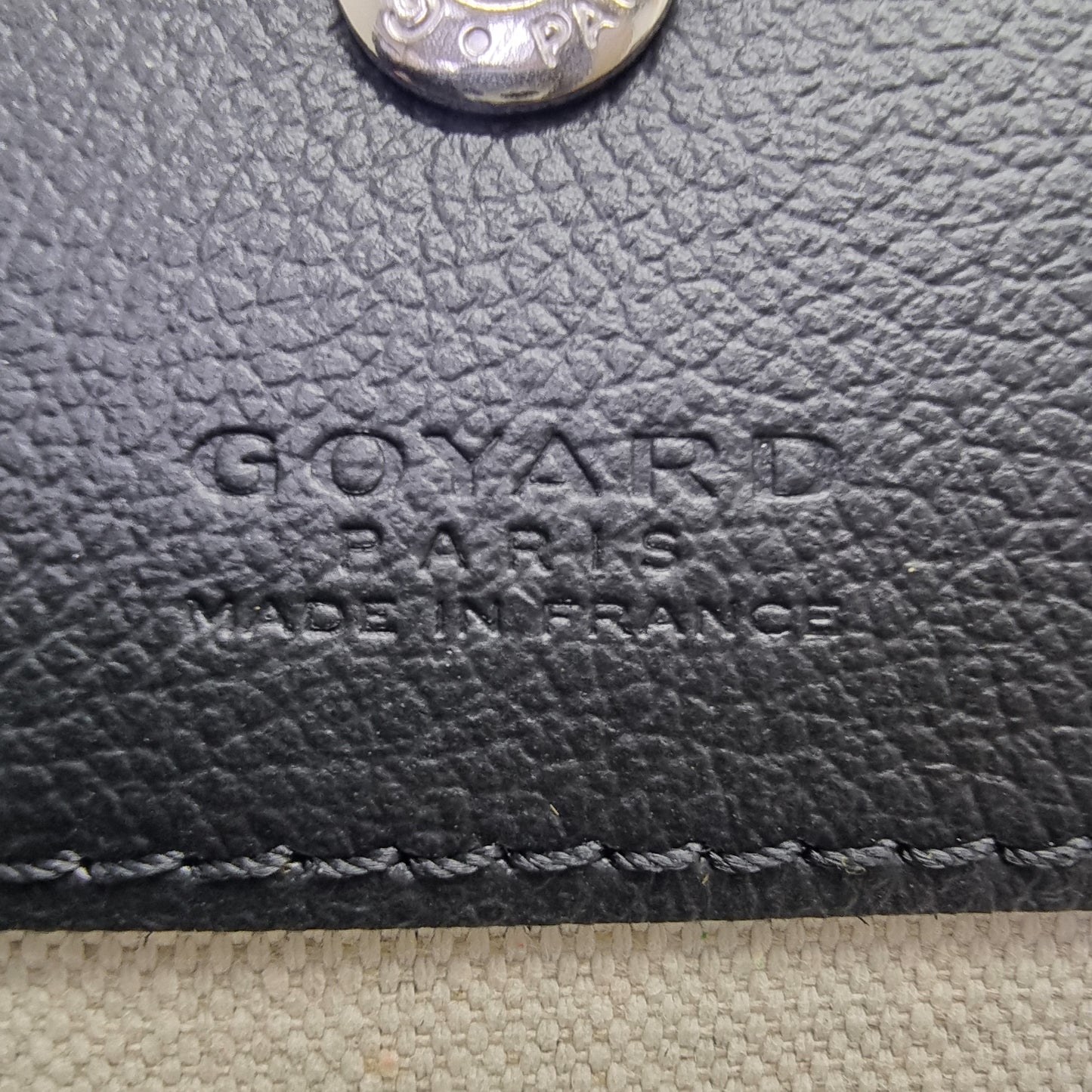 Goyard Saint Louis PM Goyardine Canvas Chevroches Calfskin (Black/Tan)
